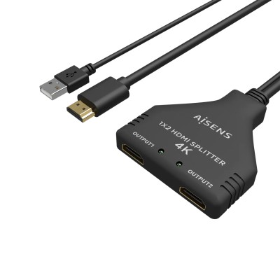 Duplicador HDMI 4K Aisens A123-0654/ 2 HDMI Hembra - HDMI Macho