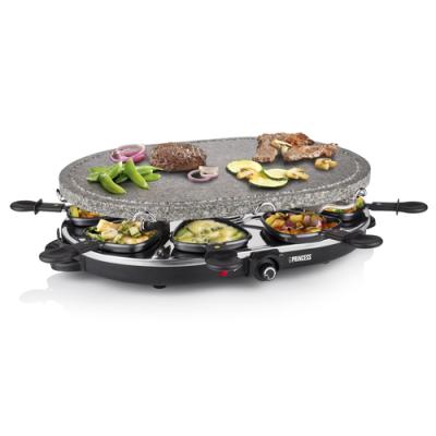 Parrilla Princess Stone 8 Oval & Raclette 162720/ 1200W/ Tamaño