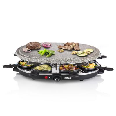 Parrilla Princess Stone 8 Oval & Raclette 162720/ 1200W/ Tamaño