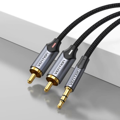 Cable Estéreo Vention BCNBH/ Jack 3.5 Macho - 2x RCA Macho/ 2m/