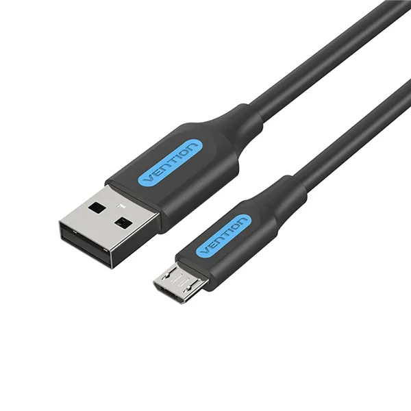 Cable USB 2.0 Vention COLBF/ USB Macho - MicroUSB Macho/ Hasta 60W/ 480Mbps/ 1m/ Negro