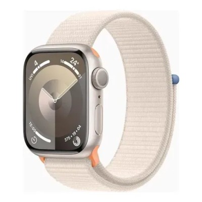 Apple Watch Series 9 (GPS) 45 mm aluminio blanco con correa