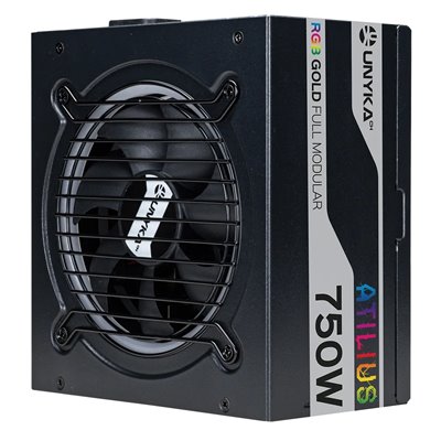 Fuente De Alimentación Unyka Atilius Rgb Atx 750w Black