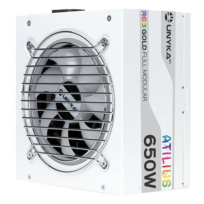 Fuente De Alimentación Unyka Atilius Rgb Atx 650w White