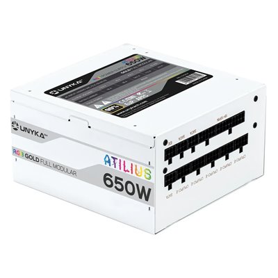 Fuente De Alimentación Unyka Atilius Rgb Atx 650w White