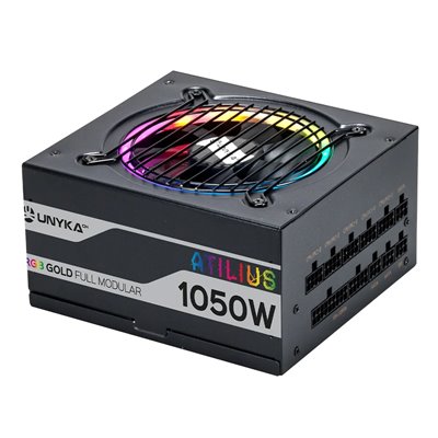 Fuente De Alimentación Unyka Atilius Rgb Atx 1050w Black