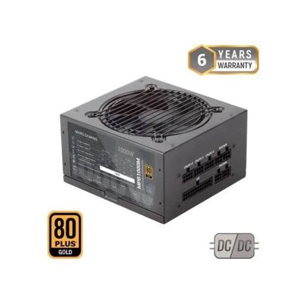 Fuente De Alimentacion Tacens Mars Gaming 1000w Modular Certificacion 80+ Gold, Pfc Activo, Vent. 12