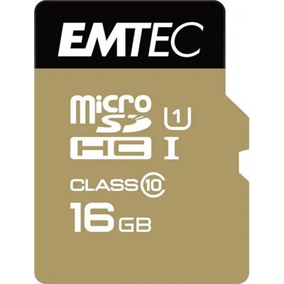 Memoria Sd Micro 16gb Emtec Elite Gold 85mb/s Sd + Adapter