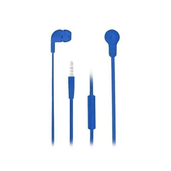 Headset Intrauditivos Ngs Skip Blue Jack 3.5mm Driver 10mm Tecnología Voz Assistant 20-20hz -106db Cable 1.2m Color Azul