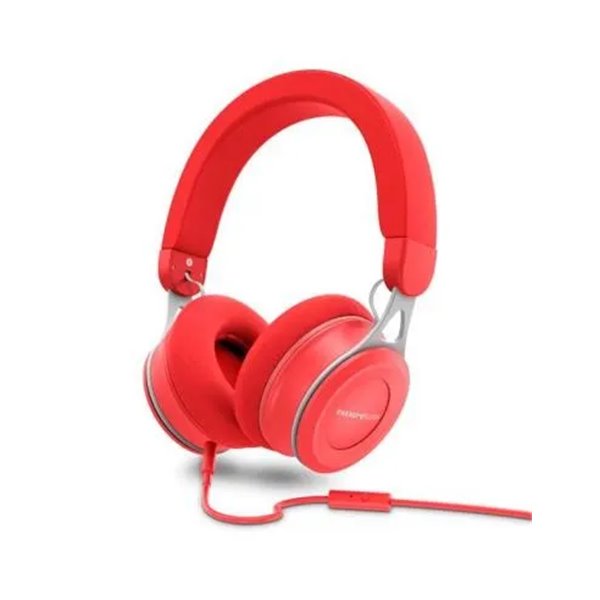 Headset Energy Sistem Urban 3 Red Con Microfono, Jack 3.5mm Deep Bas, Control Talk