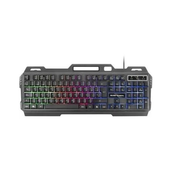 Teclado Mars Gaming Mk120 Black Anti-ghosting Iluminacion Frgb Acabado En Aluminio De Alta Calidad