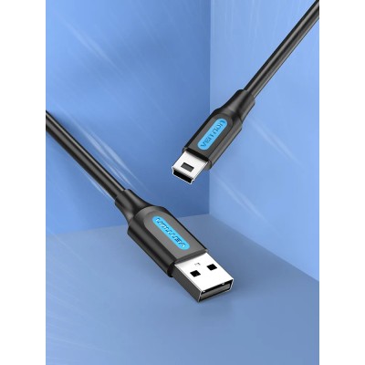 Cable USB 2.0 Vention COMBF/ USB Macho - MiniUSB Macho/ Hasta