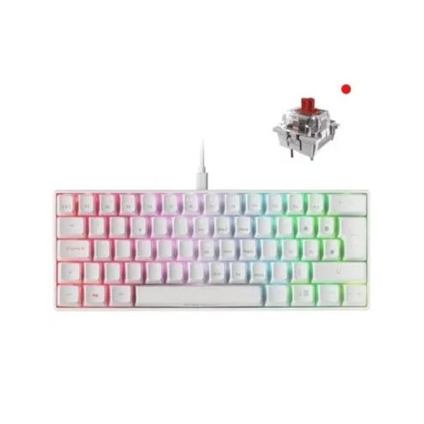 Teclado Mecanico Ultra Compacto Mars Gaming Mkmini White Full Rgb Chroma Switch Outemu Pro Red