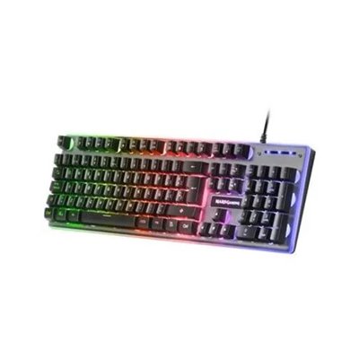 Teclado En Frances Hibrido H-mecanico Mars Gaming Mk220fr Black