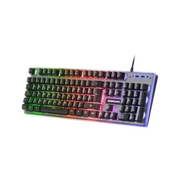 Teclado En Frances Hibrido H-mecanico Mars Gaming Mk220fr Black Switch H-mechanical Retroiluminado F