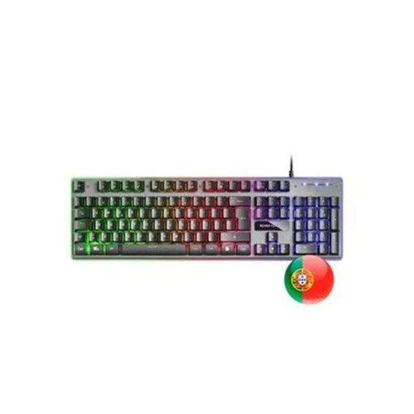 Teclado En Portugues Hibrido H-mecanico Mars Gaming Mk220pt Black Switch H-mechanical Retroiluminado