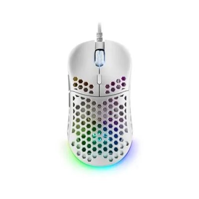 Mouse Mars Gaming Rgb Mm55w Dise¾o Hive White 12800dpi A825pro