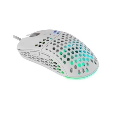 Mouse Mars Gaming Rgb Mm55w Dise¾o Hive White 12800dpi A825pro