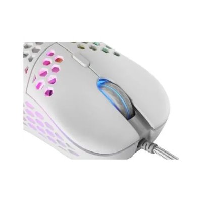 Mouse Mars Gaming Rgb Mm55w Dise¾o Hive White 12800dpi A825pro