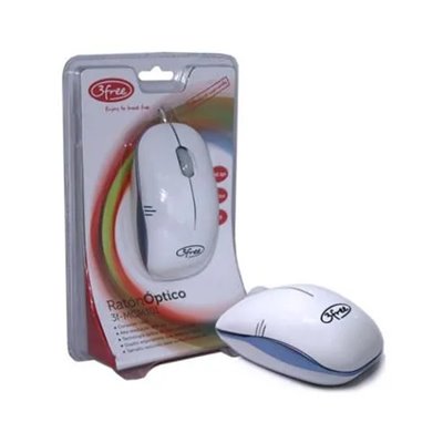 Mouse 3free Mcm101/wb Dise¥o Blanco Azul