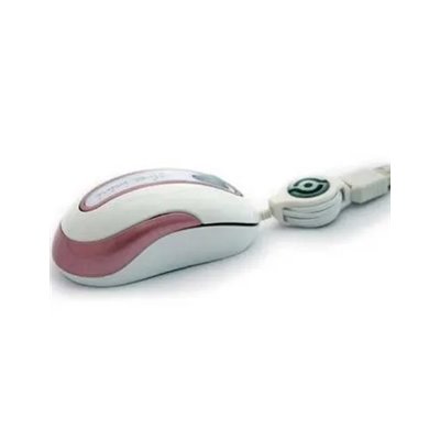 Mouse 3free Mini Optico Usb Msm201/wp Cable Retractil Blanco