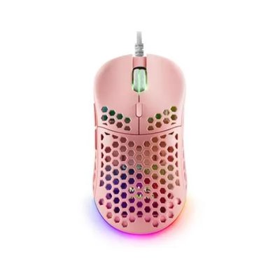 Mouse Mars Gaming Rgb Mm55p Dise¾o Hive Pink 12800dpi A825pro