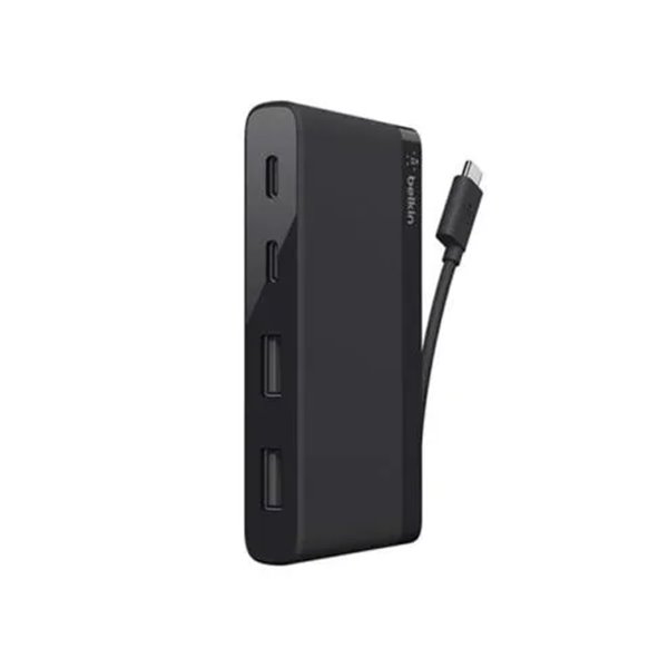 Minihub Usb-c Belkin F4u090btblk 4 Puertos, 2 Usb-c, 2 Usb-a Color Negro