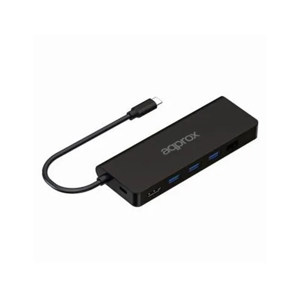 Docking Usb-c Approx Appc53 A 1xhdmi 4k 3xusb-a 3.0 1xlector Tarjetas Sd/microsd 1xusb-c Pd 100w