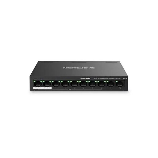 Switch Poe+ No Gestionable Mercusys Ms110p 10p 10/100 Con 8p Poe+ 65w Ethernet Mini Desktop