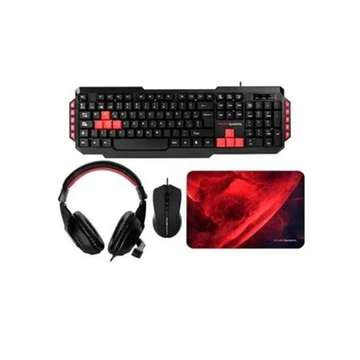 Pack Teclado Mouse Headset Y Alfombrilla Mars Gaming Mrcp1 Kit