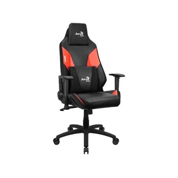 Silla Gamer Aerocool Admiral Diseño Gaming Profesional Negra Con Detalles En Rojo Sistema Air Reposa