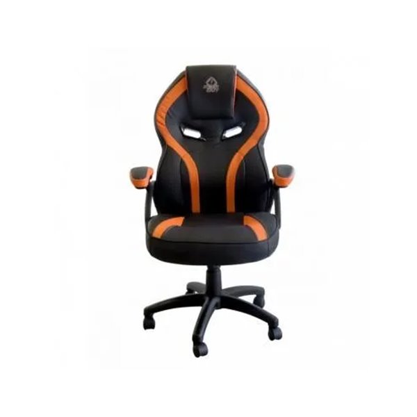 Silla Gamer Keep Out Xs200 Negra Con Detalle Naranja Espuma De Alta Densidad Reposabrazos Fijos