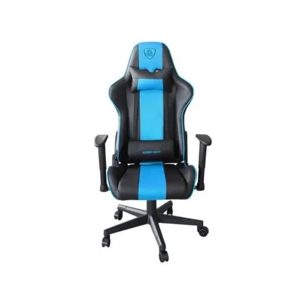 Silla Gamer Pro Keep Out Xspro-racing Black Detalle Blue T Reposabrazos 2d Cojin Lumbar Y Cervical