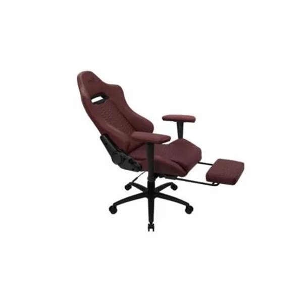 Silla Gaming Con Extension De Reposapies Aerocool Royal Tuscan Red Piel Sintetica Reposabrazos Ajustable Y Acolchado