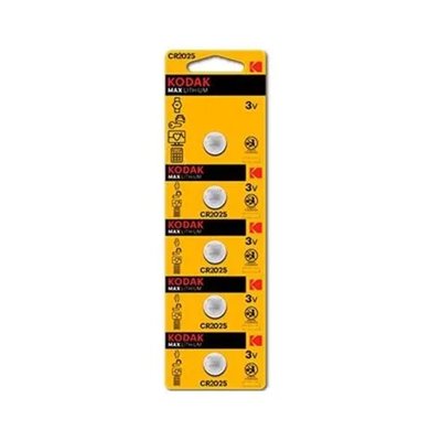 Pila Kodak Boton Litio Cr2025 3v Blister * 5 (ecotasa Incl)