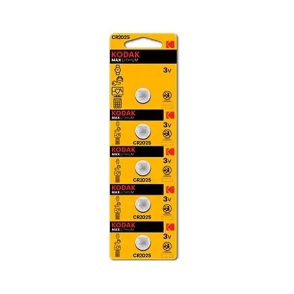 Pila Kodak Boton Litio Cr2025 3v Blister * 5 (ecotasa Incl)