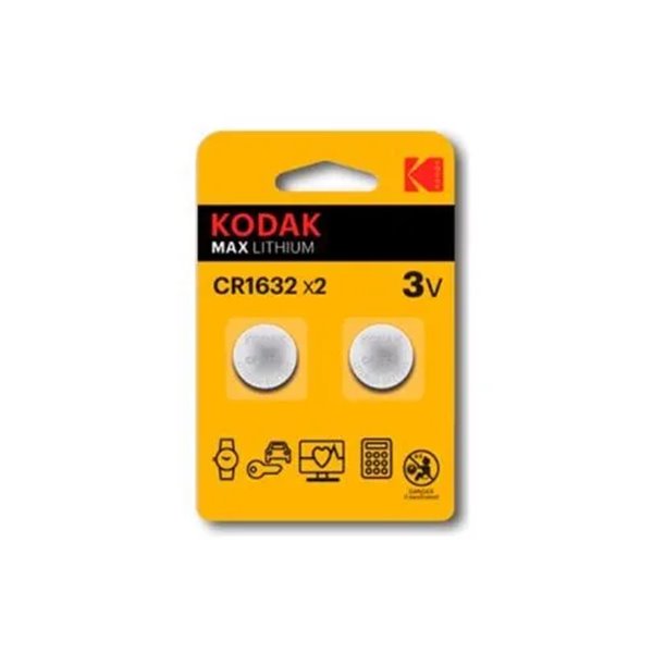 Pila Kodak Boton Litio Cr1632 3v Blister 2 Unidades (ecotasa Incl)