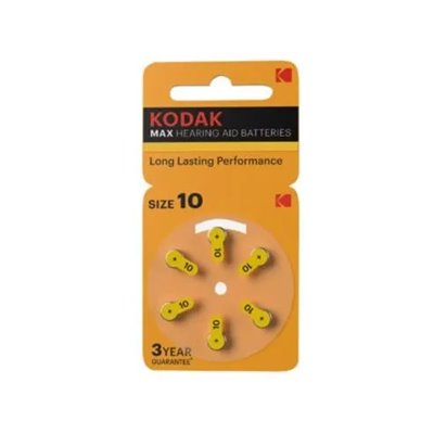 Pila Kodak Max Para Audifonos P10 Blister 6 Unidades (ecotasa