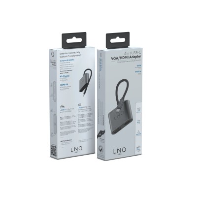 Conversor Linq LQ48001/ 1x USB Tipo-C Macho/ 1x HDMI 4K Hembra/