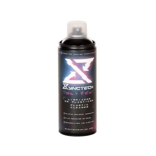 Synctech Aerosol Para Plasticos Glitch Spray 400ml Limpia Reacondiciona Y Protege Superficies Plasticas