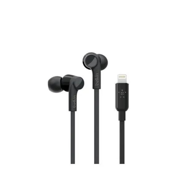 Auricular Belkin G3h0001btblk Con Conector Lightning Microfono Integrado Color Negro