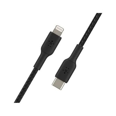 Cable Belkin Caa004bt1mbk Usb-c A Lightning Trenzado Boost