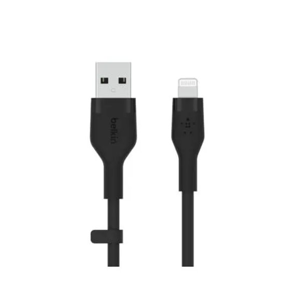 Cable Belkin Caa008bt1mbk Usb-a A Lightning Silicona Clip 1m Negro