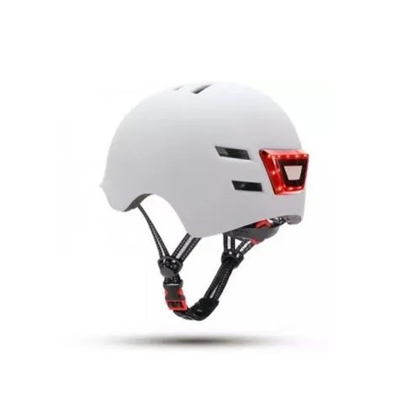 Casco Youin Homologado Color Blanco Talla M Con Led Frontal Y Trasero