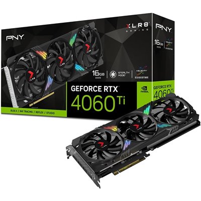 PNY GeForce RTX 4060 Ti 8GB XLR8 Gaming Verto Epic-X RGB Triple