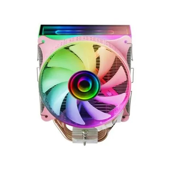 Ventilador Con Disipador De Cpu Mars Gaming Mcpu-vr Pink Diseño Doble Espejo Infinito 4 Headpipes Td