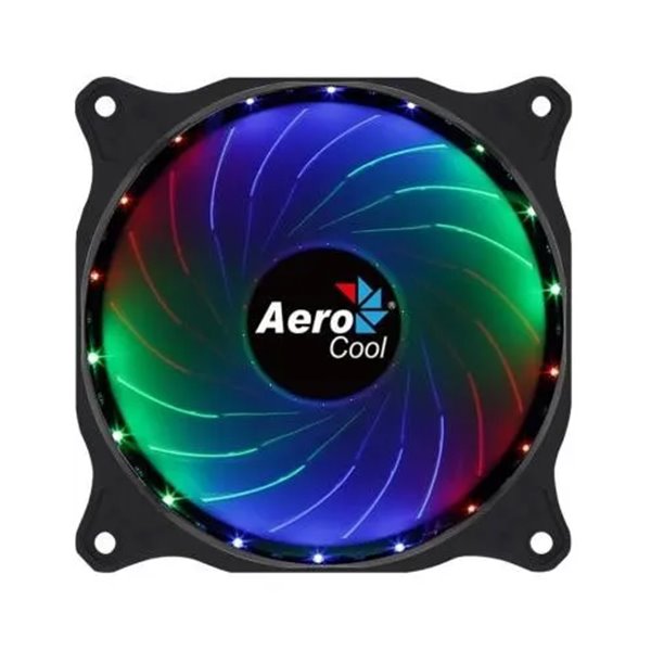 Ventilador Interno Aerocool Cosmo Frgb 120mm 18 Led Rgb Aspas Curvadas 1000rpm Bajo Ruido