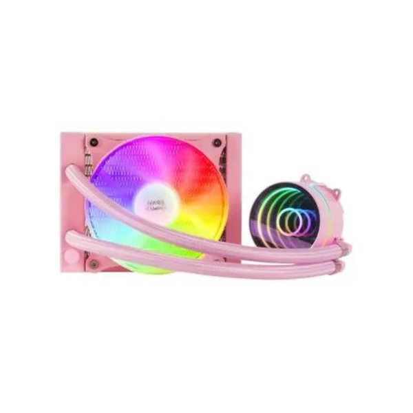 Sistema De Refrigerancion Liquida Mars Gaming Ml-one120 Pink 12x12 Iluminacion Frgb Tpd 200w Para Procesadores Intel Y Amd