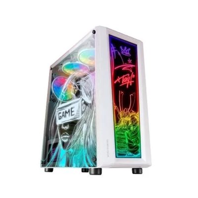 Caja Atx Semitorre Gaming Mars Gaming Mc-art White Lateral Y