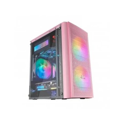 Caja Microatx Gaming Mars Gaming Mc300 Pink Frontal Mesh